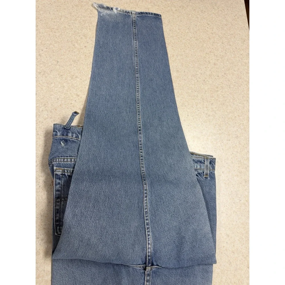 Vintage Levi's 505 STARCHED Jeans Mens 46x32 Loose Fit Distressed Denim USA